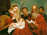 The Virgin and Child with Saints-Stephen-Jerome and Maurice 